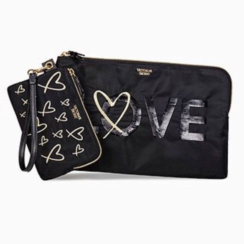 💛🖤Victoria’s Secret Love Clutch Set💛🖤